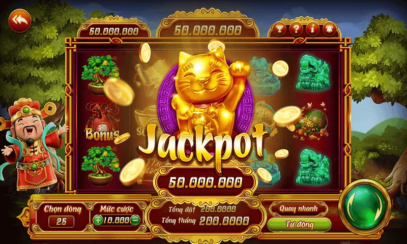 Trò chơi nổ hũ (slot game) với jackpot lớn